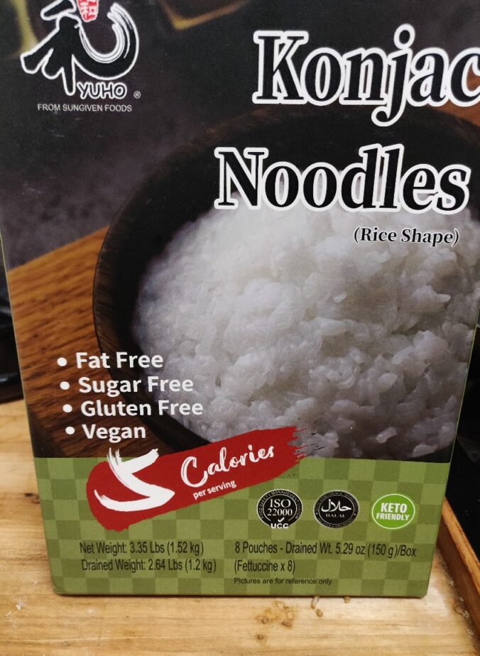Konjac noodles, rice shape